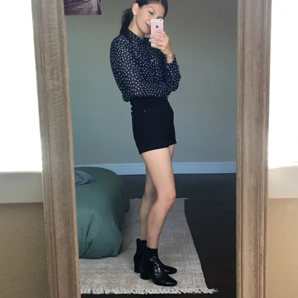 SOLD on eBay✨You’re A Star ⭐️ Navy Blue Sheer Silk Star Blouse - Picture 14 of 16